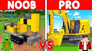Minecraft NOOB vs PRO: EXCAVATOR HOUSE BUILD CHALLENGE in Minecraft