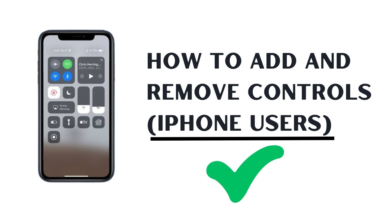 How to add and remove controls on IPHONE | watch this! - YouTube