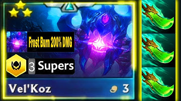 How Strong Is Velkoz 3 Star with 3x Shojin ? One Shot wtih Frost Burn TFT SET 8