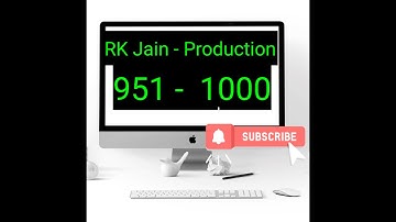 Lecture  30 || 50 questions (951-1000) of Production from RK Jain || Mechanical