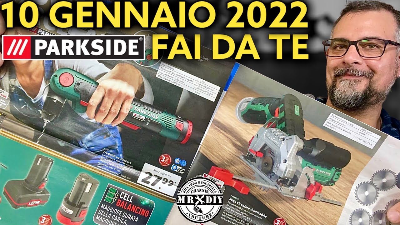 Parkside Lidl do-it-yourself flyer January 10, 2022. Cordless drill with angle adapter 12V