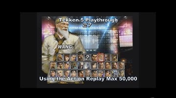 Tekken 5 Wang Playthrough using the Action Replay Max 50,000 cheat codes for Ps2 :D #Playstation
