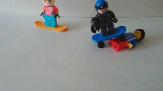 Lego stop motion #lego #skateboard #ski