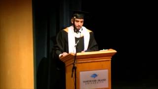 Welcome to the good life - Valedictorian speech- Jan. 2015