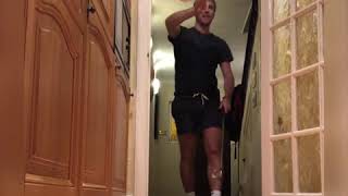 Golf Trick Shot Lands In A Cup Through A Ceiling Ring | Quarantine Skills