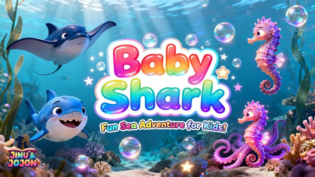 Cute Sea Creatures Kids Song Featuring Baby Shark Nursery Rhymes 🐙🐟🎵