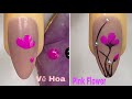 Easy Pink Flower Nails Art For Beginner 💖Vẽ Hoa Xuân Hè 💅New Nails Design 💝 New Nails