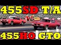 455 SUPER DUTY Trans Am vs 455 HO GTO - 1/4 Mile Drag Race - RoadTestTV