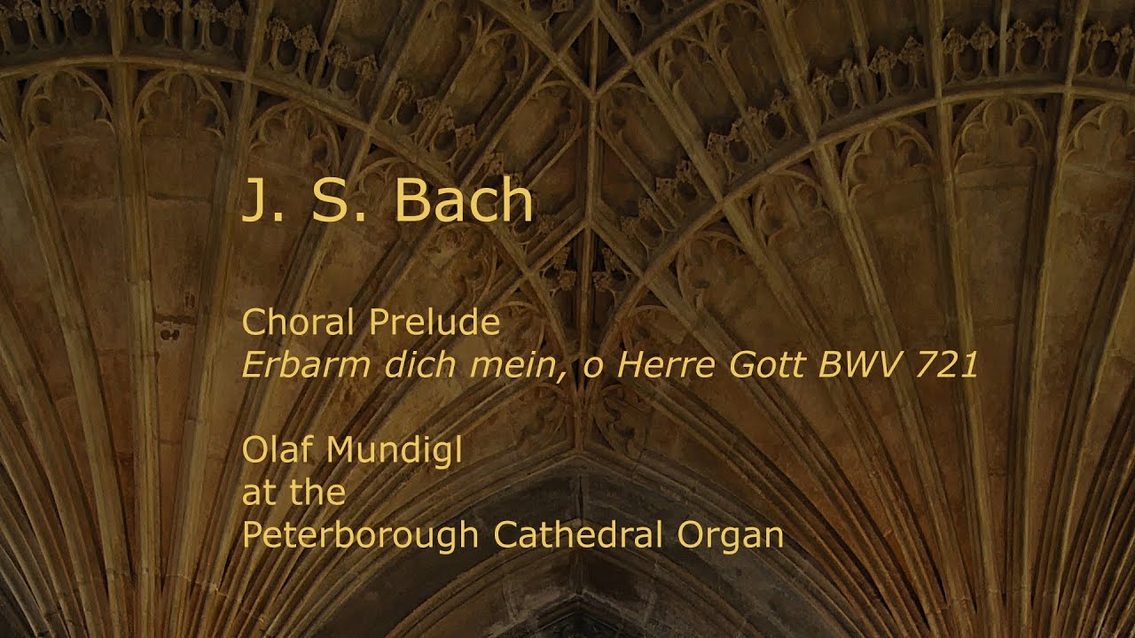 J. S. Bach  - Chorale  Prelude "Erbarm dich mein, o Herre Gott" BWV721