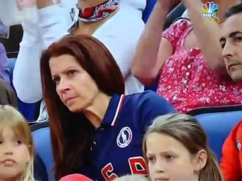 Aly Raismans Parents In Hilariously Awkward Moment At London Olympics 2012.