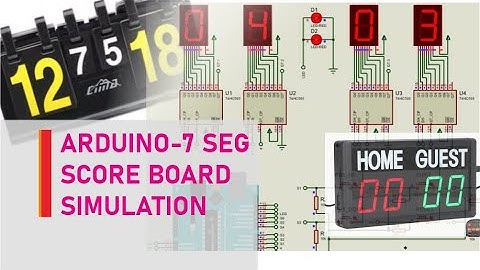 Papan Skor 7 Segment menggunakan arduino dan shift register [Proteus Simulation]
