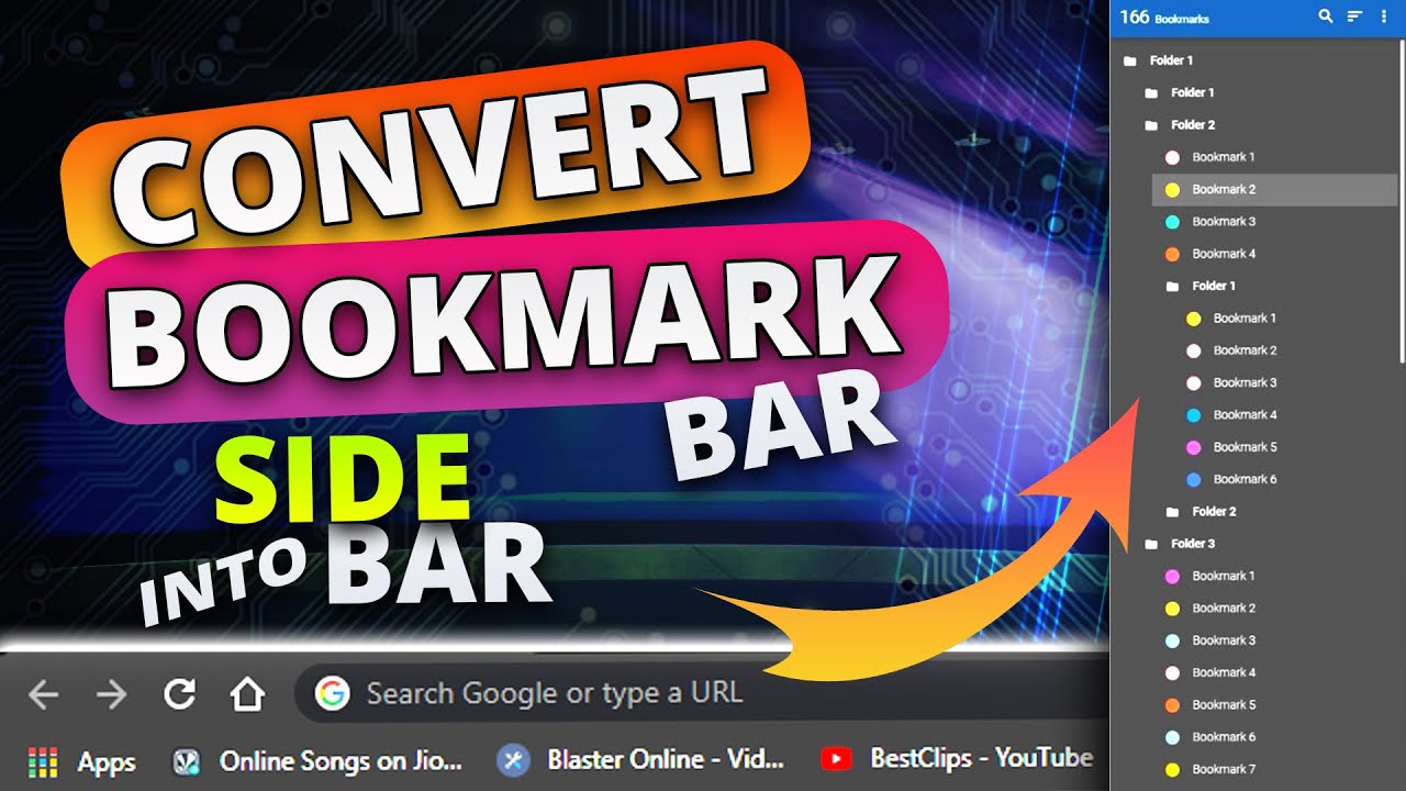 Change Bookmark Bar Into Stylish Bookmark Sidebar How to Add Bookmark
