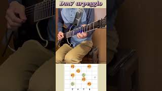 Dm7のアルペジオをエコノミーピッキングで弾くリックです