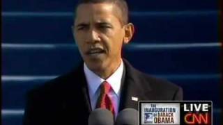 Barack Obama Inaugural Address 1/20/09 pt. 1