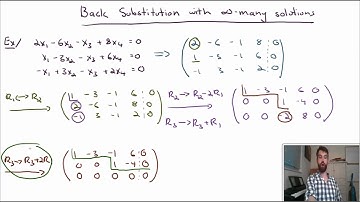 Back Substitution with infinitely many solutions