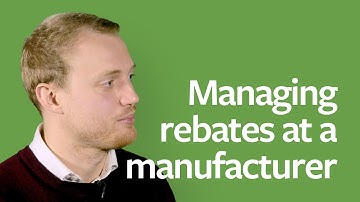 Managing rebates at a manufacturer