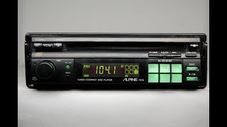 Vintage Alpine 7915 FM/CD player car stereo #3 w/Bluetooth on AM band in stereo rare old
