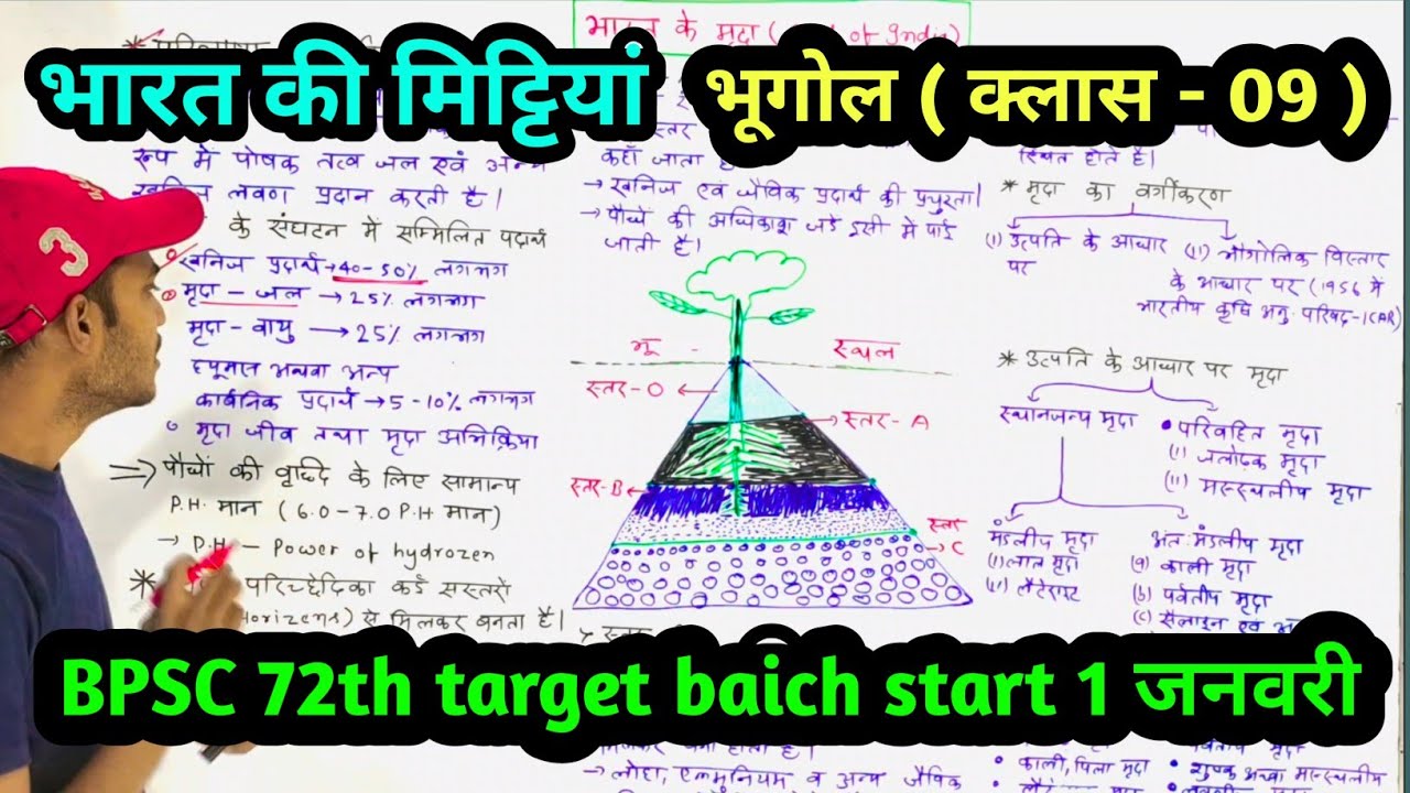 👉 bharat ki mittiya ! भारत की मृदा ! BPSC 72th target baich geography of india ! 