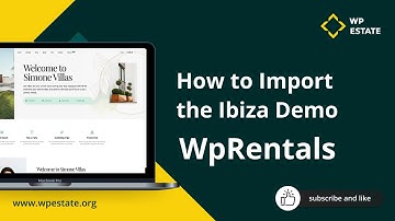 How to Import the IbizaDemo In WpRentals theme