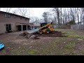 Demolishing a Concrete Patio with a Skid Steer | Timelapse Video