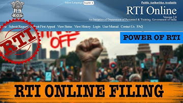 RTI ONLINE FILING - Government Portal Full Tutorial