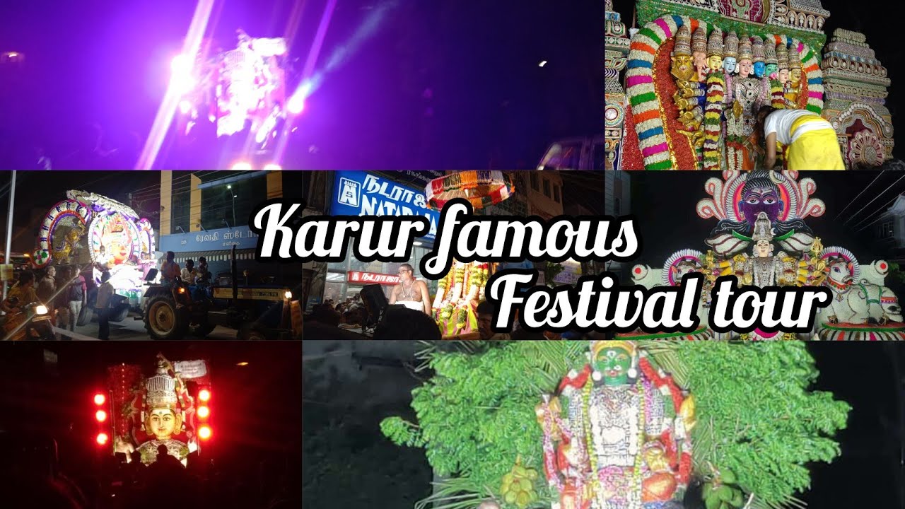 Karur famous mariyamman poothatu ther festival vlog in tamil Karur