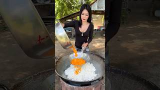 Cooking yummy fry rice with egg recipe