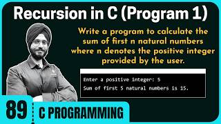 Recursion in C (Program 1)