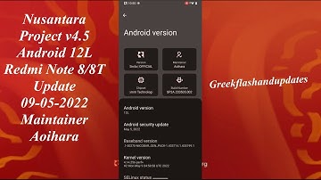 Nusantara Project v4.5 Android 12L Redmi Note 8/8T