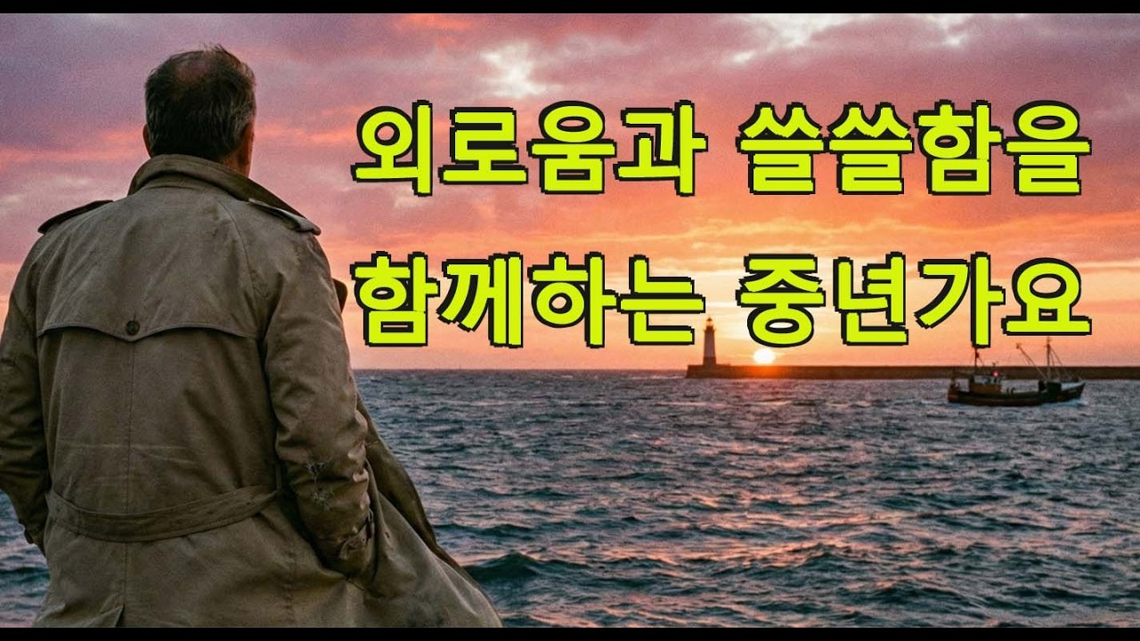 중년가요, ASMR, 중년음악, 외로울때, 쓸쓸할때, 중년 카페음악, 영상음악, Popular songs, middle-aged songs, 트로트, 대중가요