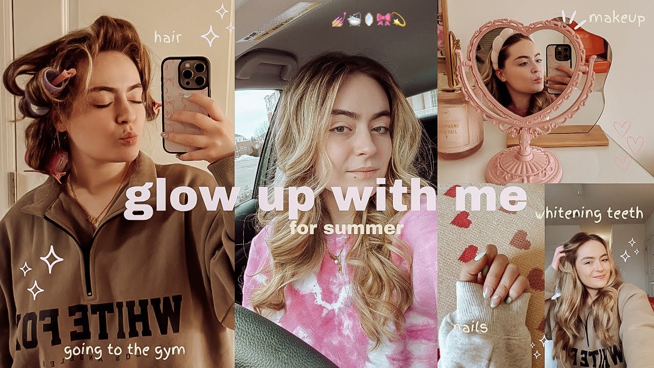 GLOW UP WITH ME FOR SUMMER VLOG💅🏼🪞 hair, nails, makeup & more *24 hour ...