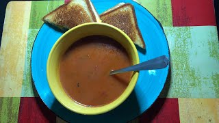 Poor Man’s Meal ($1.00) Grilled Cheese & Tomato Bisque Soup