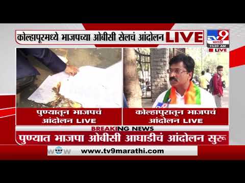 Pune | पुण्यात भाजपकडून ओबीसी आरक्षणाच्या अध्यादेशाची होळी -tv9