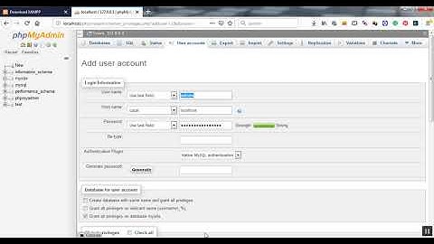 Video 3 - create a database user and assign it all privileges