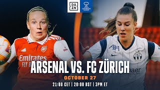 Arsenal vs. FC Zürich | UEFA Women's Champions League 2022-23 Matchday 2 Full Match