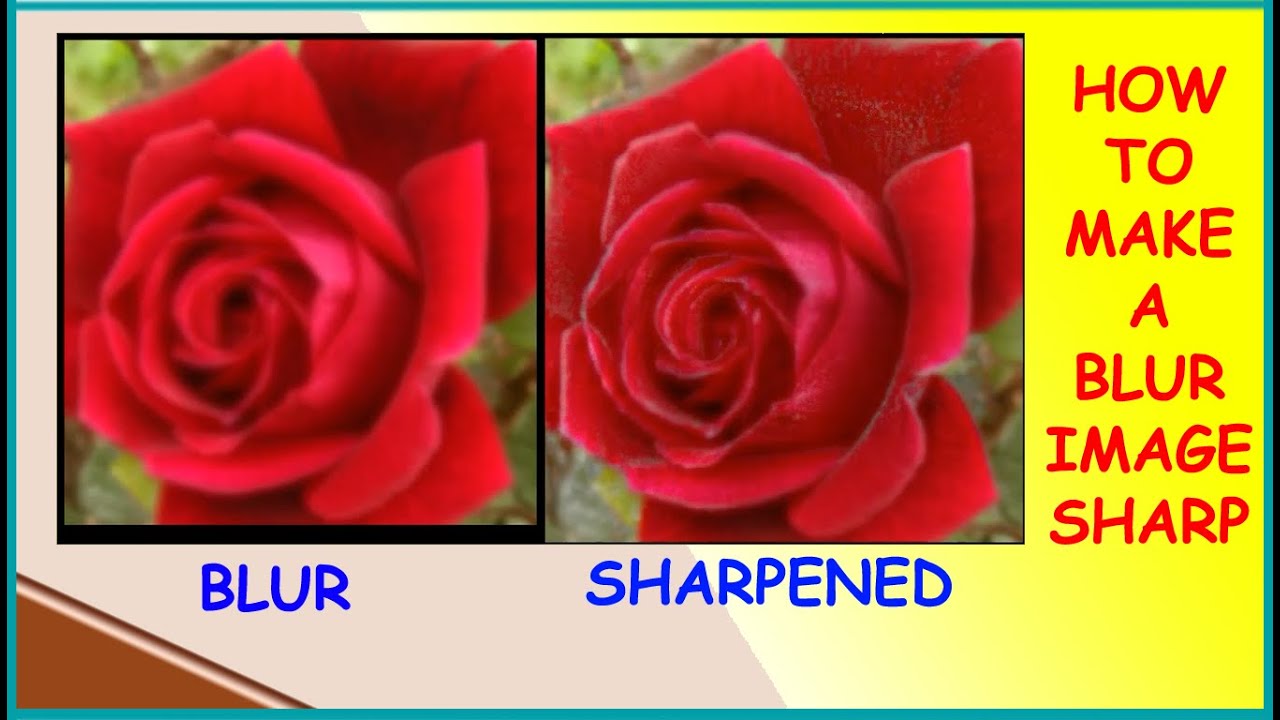 How to Sharpen Blurry Images in YouTube