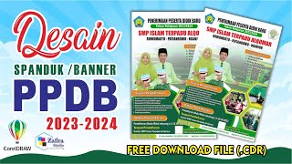 DESAIN SPANDUK / BANNER PPDB 2023 - 2024 (FREE CDR)