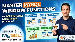 MySQL Window Functions Explained 🔥 ROW_NUMBER vs RANK vs DENSE_RANK
