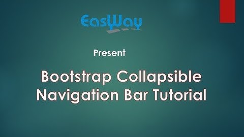 how to create responsive navigation bar - In Bootstrap