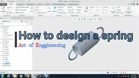 Design of Helical spring in creo