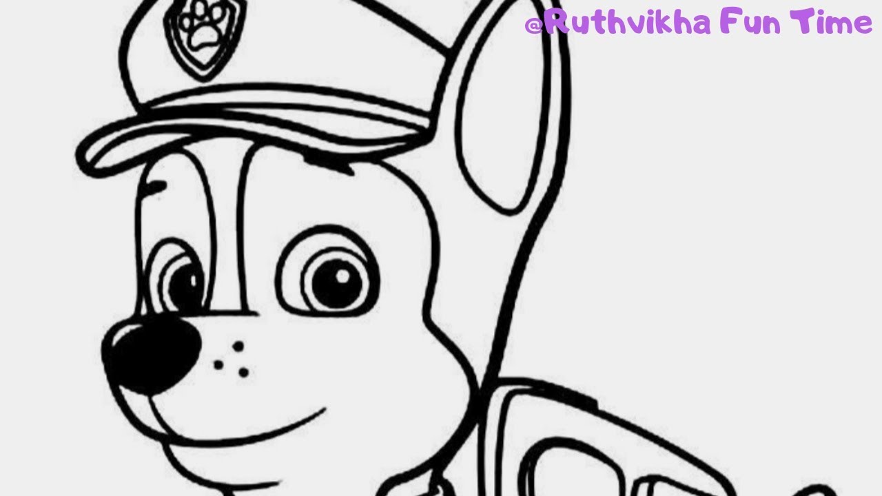 PAW PATROL COLORING PAGE CHASE 🐕 || COLORING BOOK FOR KIDS || 2019