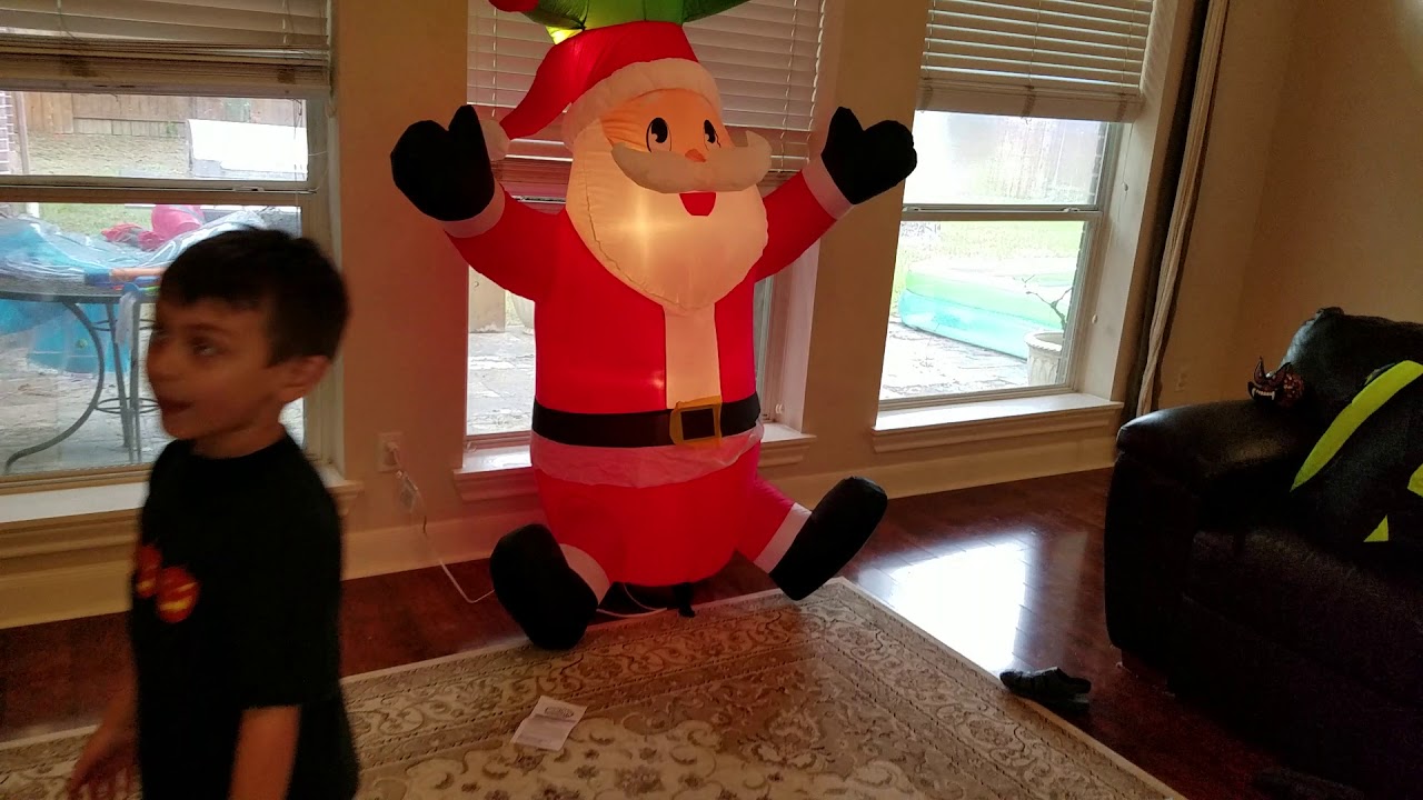 toysrus Stacked, Santa, elf and penguin inflatable 10ft