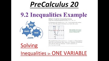 PC 20 9.2 Solving inequality in ONE variable example