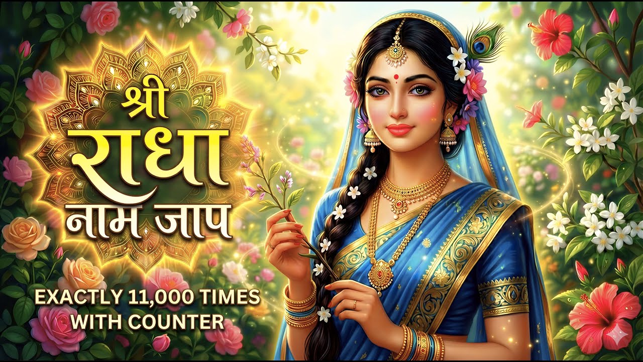 Shri Radha Shri Radha Naam Jap 1008 Baar | श्री राधा श्री राधा नाम जप | Radha Dhun, Radha Jap Mantra