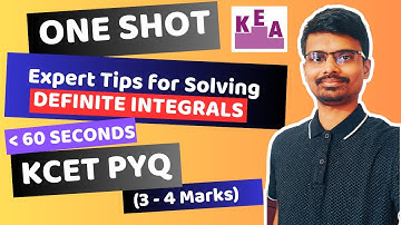 Definite Integrals PYQs Solved | Tips and Tricks | KCET 2025