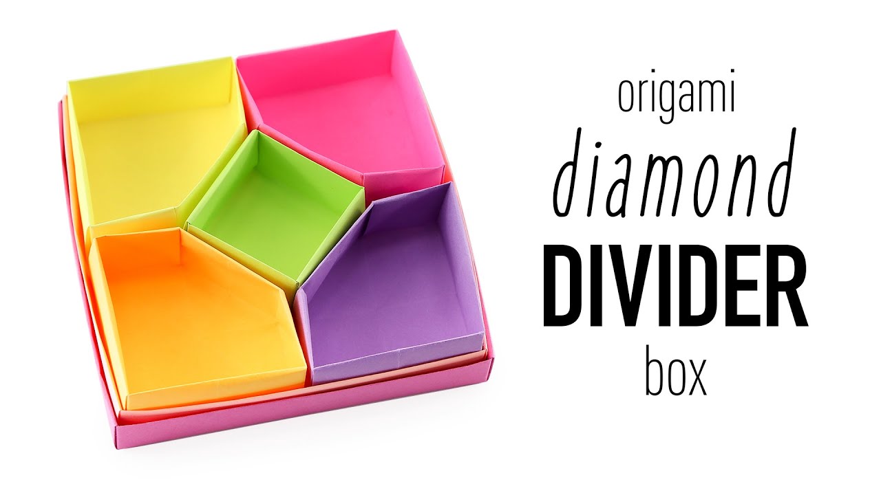 Origami Diamond Divider Box Tutorial DIY - Paper Kawaii 