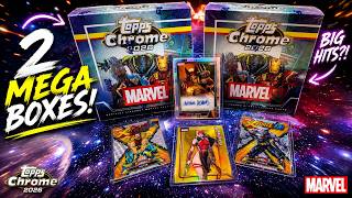 I RIPPED 2 MEGA BOXES... $140 OF 2026 TOPPS CHROME MARVEL