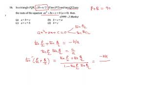 IITJEE 1999 trigonometry question