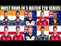 Cricketers Who Have Scored Most Runs in a 5 Match T20 Series | Most Runs in a T20 Series | Records |