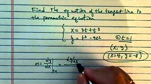 *how to find find the  tangent to the parametric curve